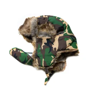 Trooper Hat w/Mask, Green Camo