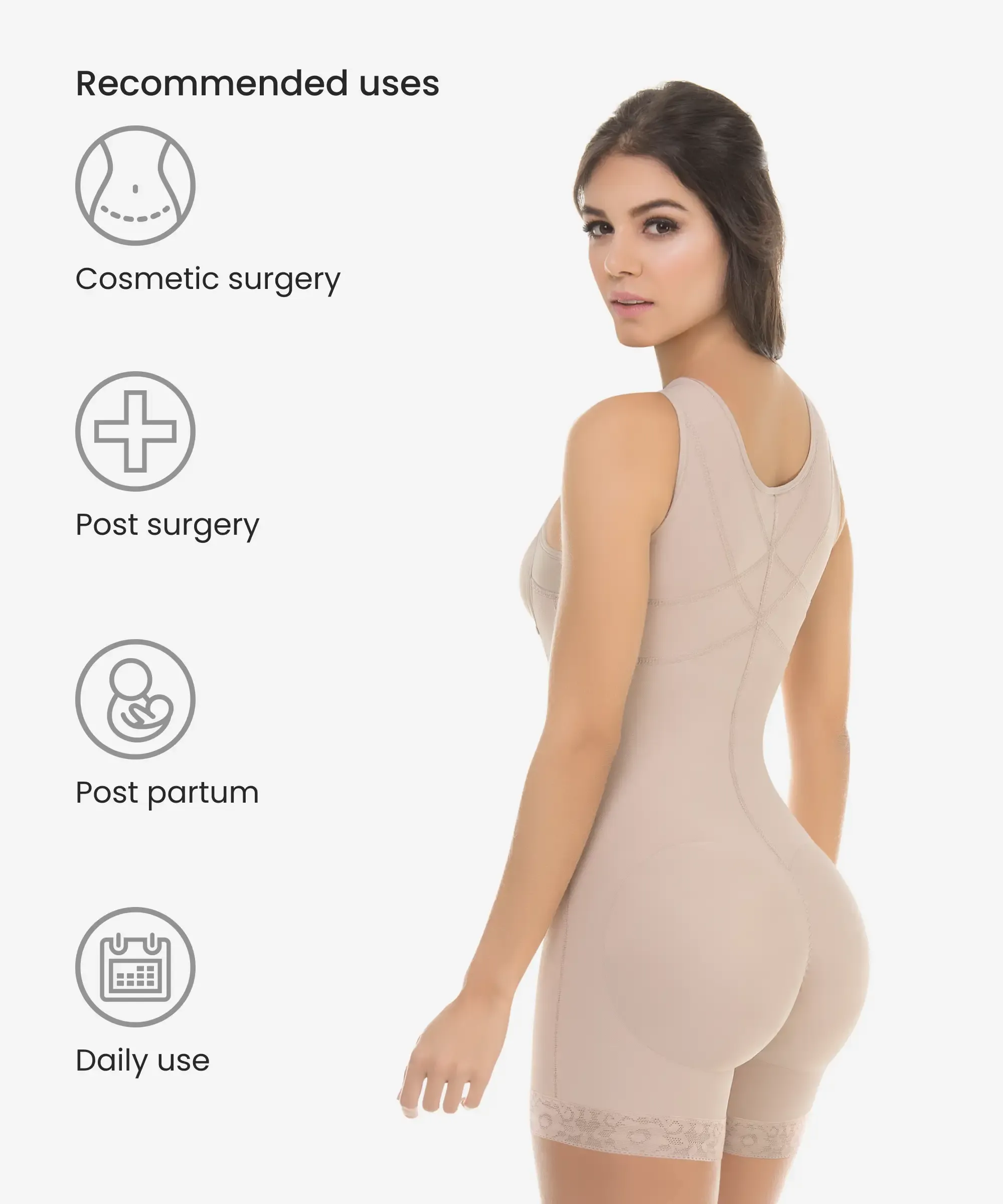 Tummy control body shaper in boyshort - Style 436