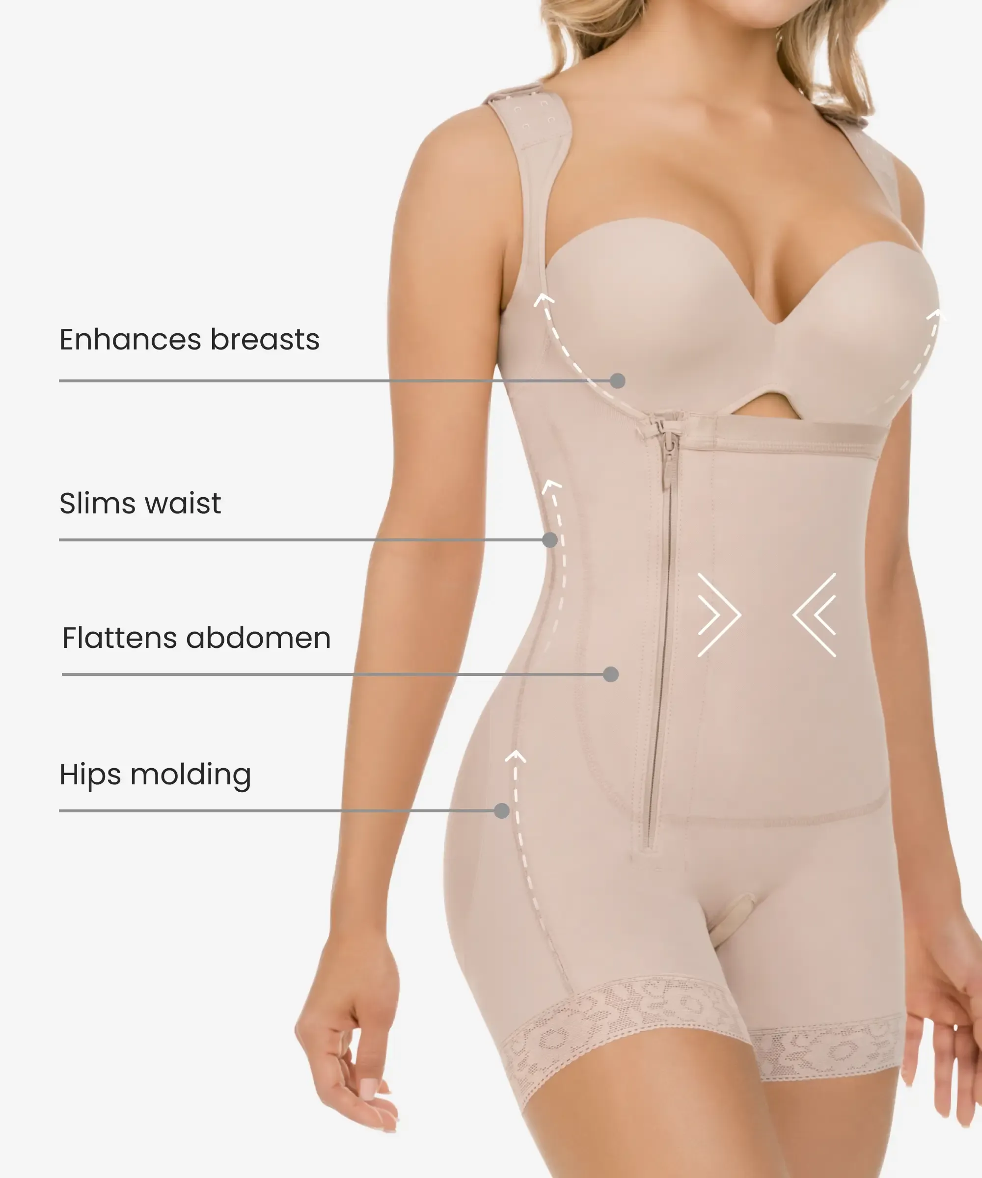 Tummy control body shaper in boyshort - Style 436