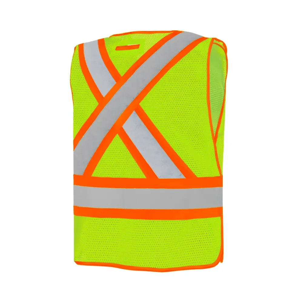 Universal 5 Pt. Tear-Away Mesh Safety Vest by Ground Force - Style TV1