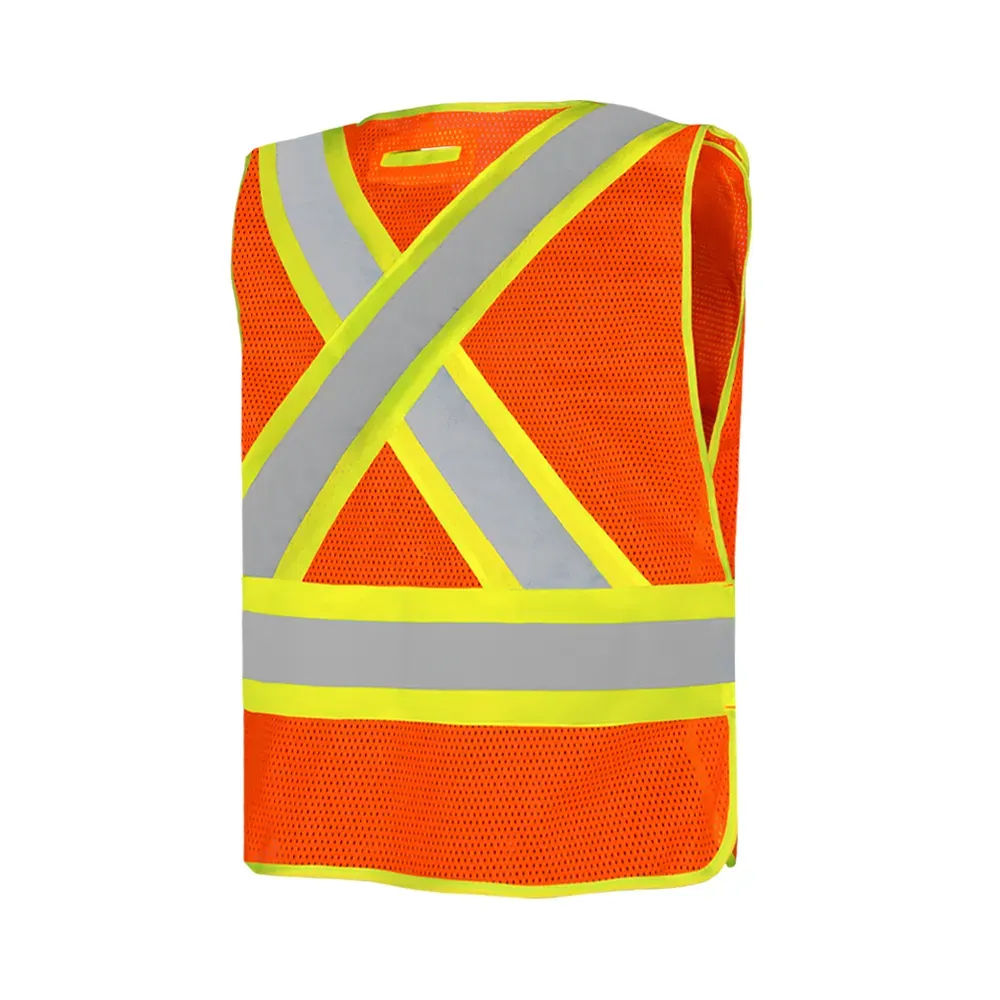 Universal 5 Pt. Tear-Away Mesh Safety Vest by Ground Force - Style TV1