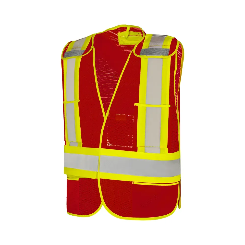 Universal 5 Pt. Tear-Away Mesh Safety Vest by Ground Force - Style TV1