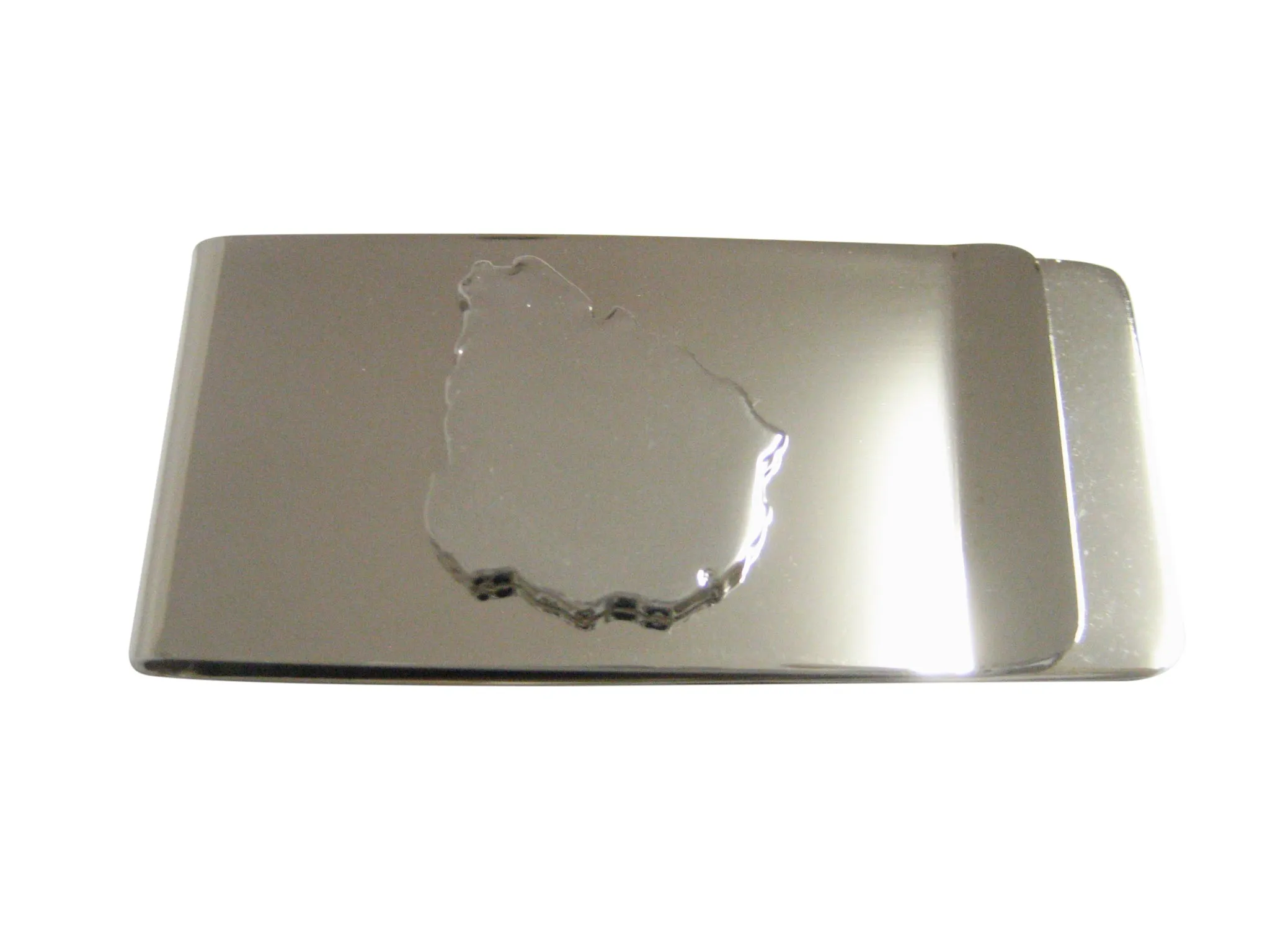 Uruguay Map Shape Pendant Money Clip