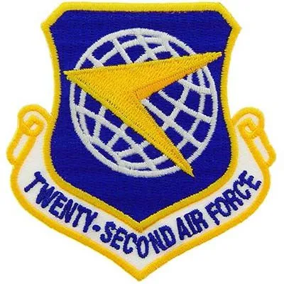 US Military USAF 22nd Air Force Shield Patch