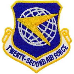 US Military USAF 22nd Air Force Shield Patch