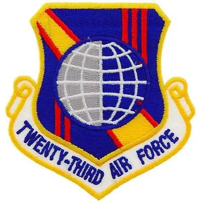 US Military USAF 23rd Air Force Shield Patch
