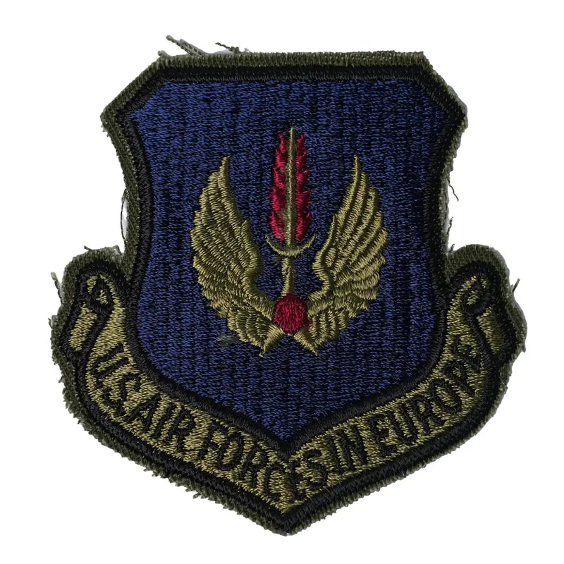 US Military USAF Air Force In Europe Shield Iron On Patch