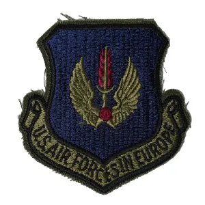 US Military USAF Air Force In Europe Shield Iron On Patch