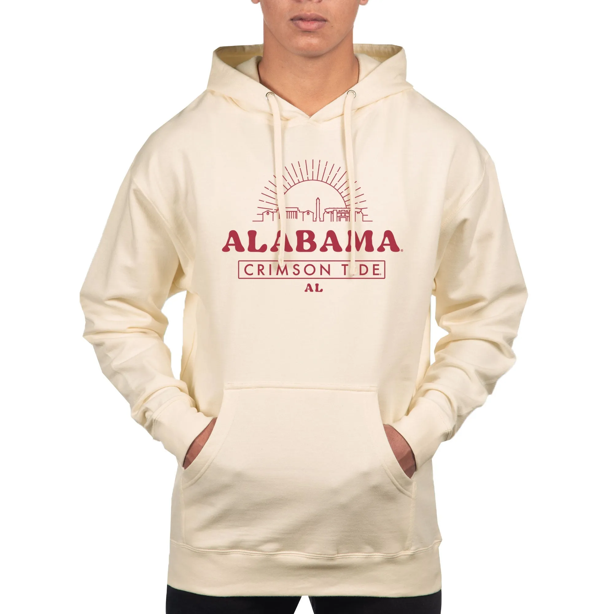 USCAPE University of Alabama Old School Hoodie, Bone