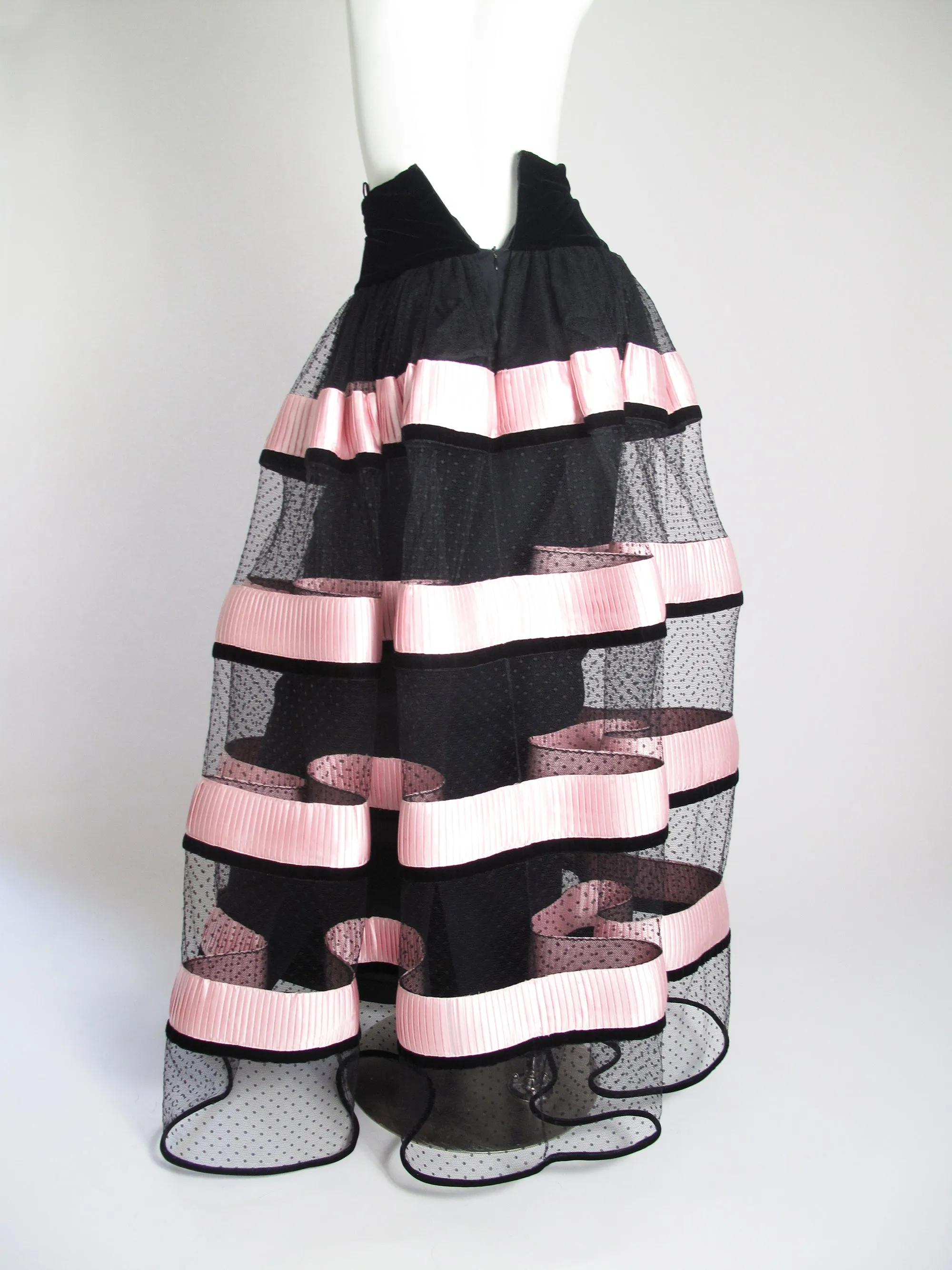 VALENTINO Evening Net Cage Skirt