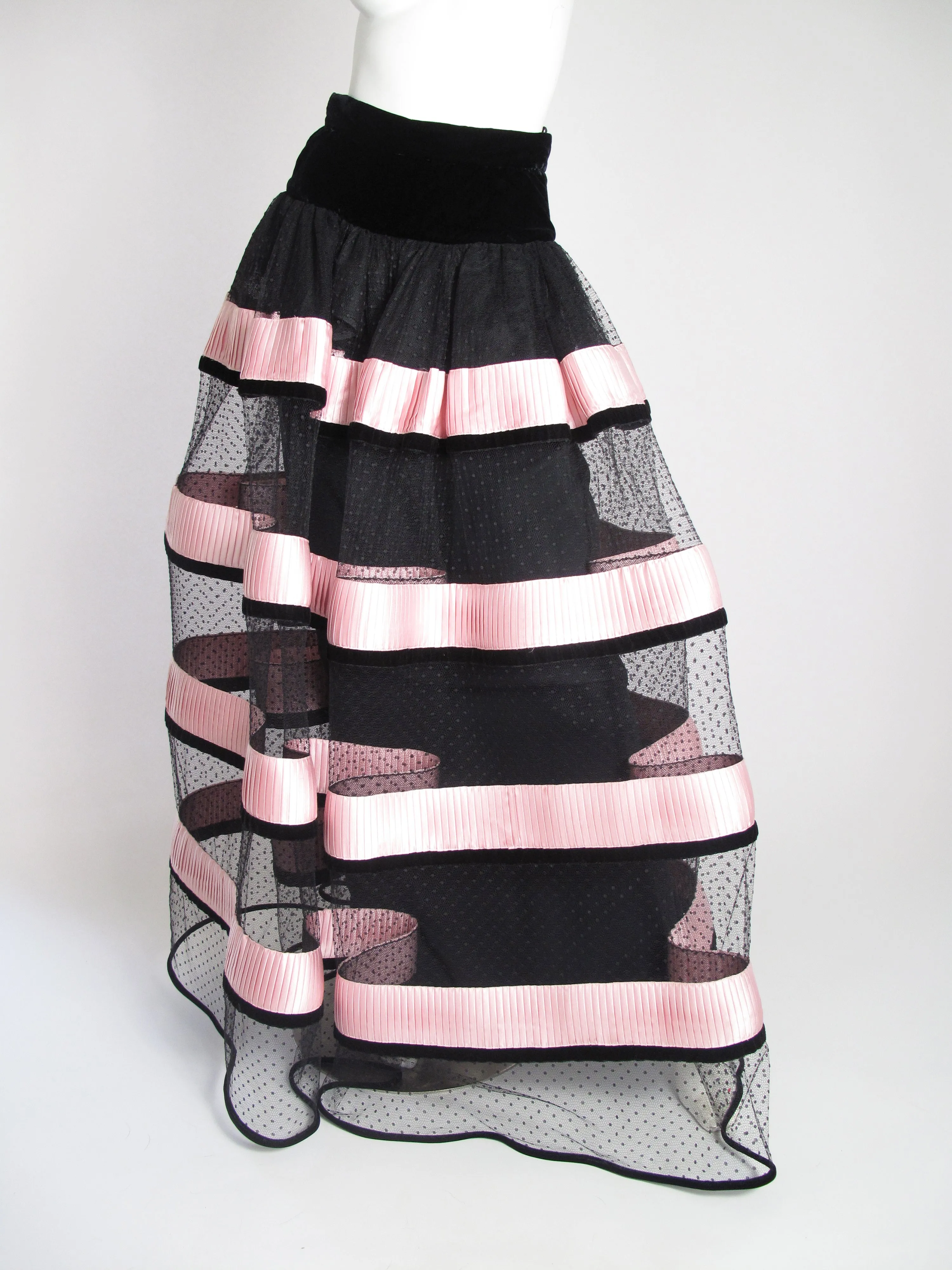 VALENTINO Evening Net Cage Skirt