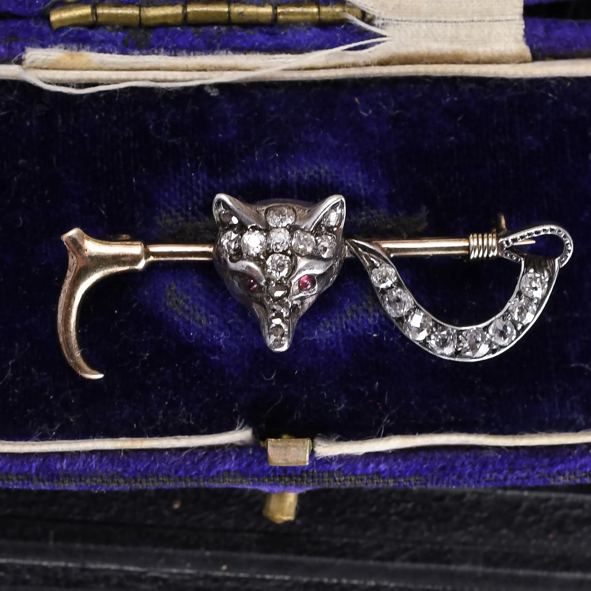 Victorian 'Fox & Crop' Diamond Brooch