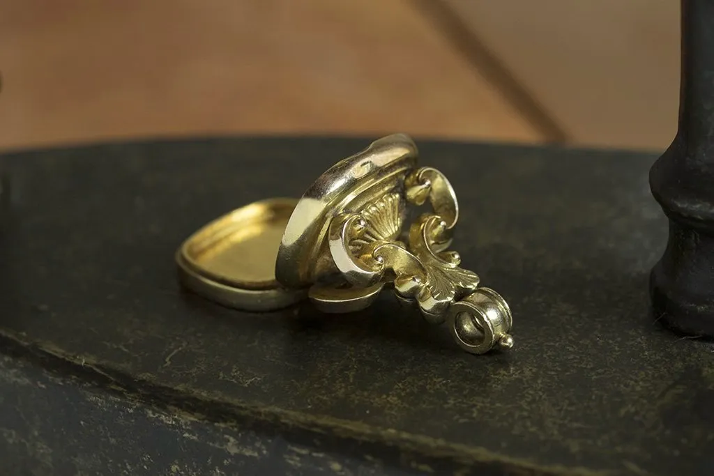 Victorian 'LlBERTE' Wax Seal Fob Pendant