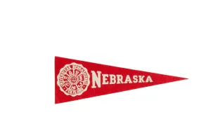 Vintage Nebraska University Felt Flag