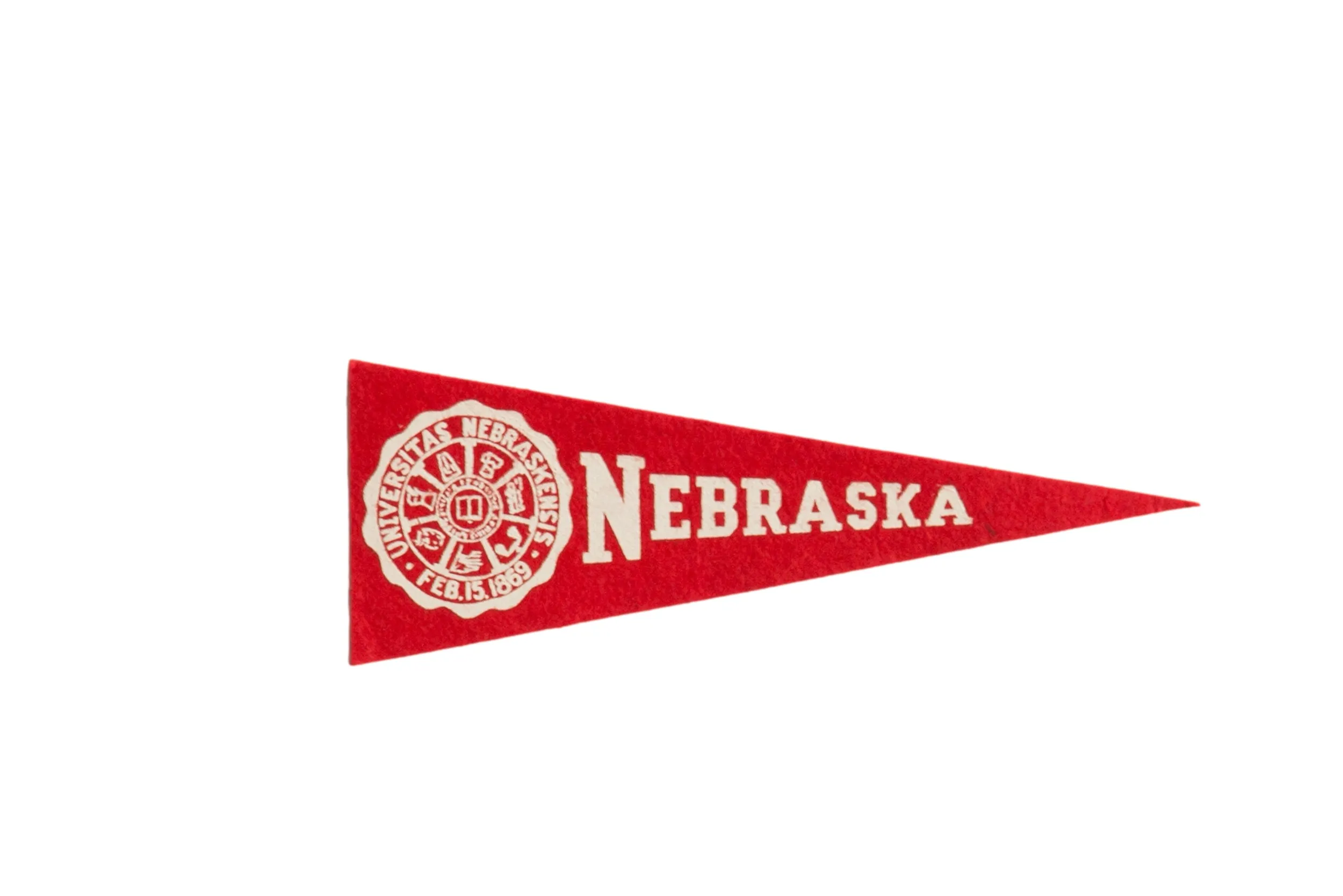 Vintage Nebraska University Felt Flag