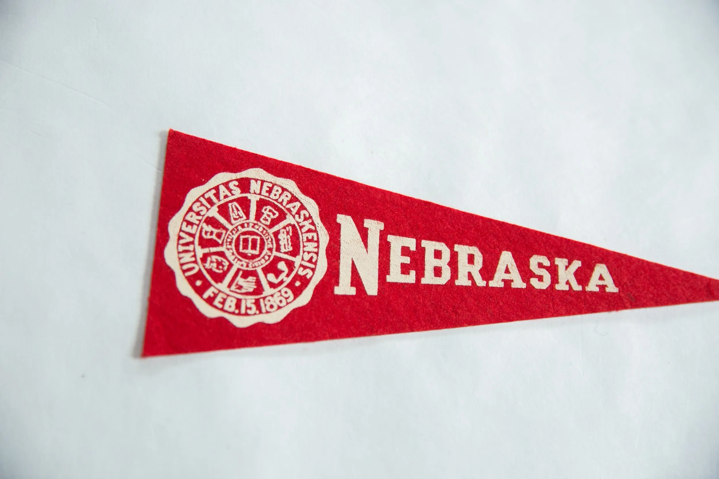 Vintage Nebraska University Felt Flag
