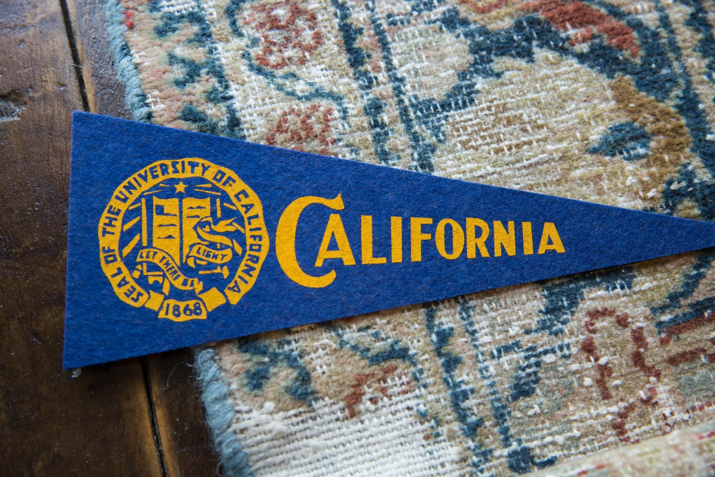 Vintage University of California Felt Flag