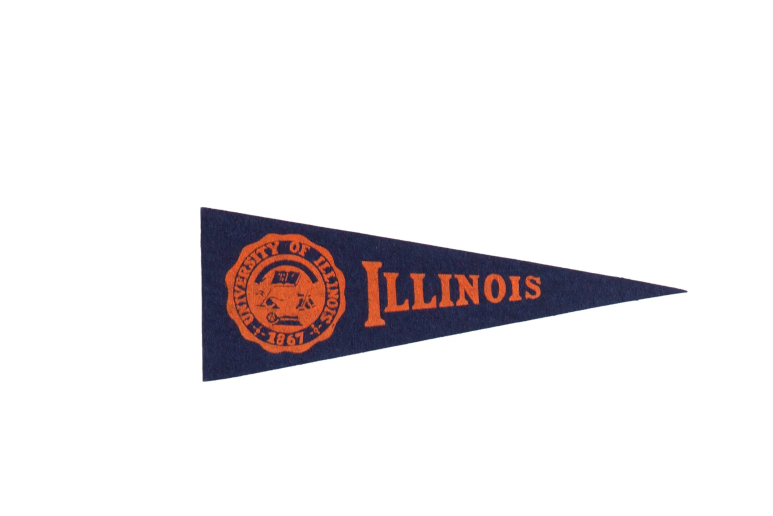 Vintage University of Illinois Felt Flag