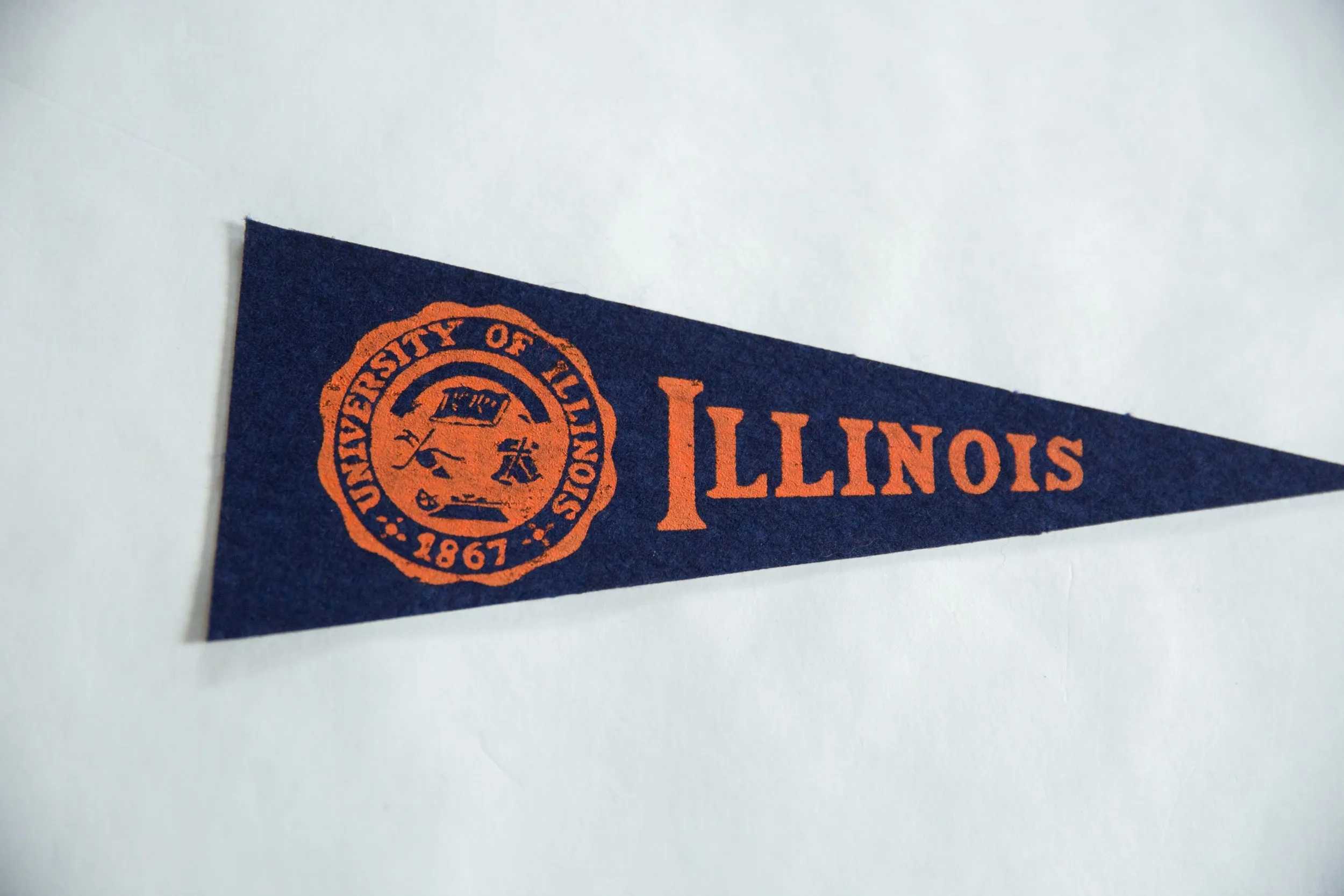 Vintage University of Illinois Felt Flag