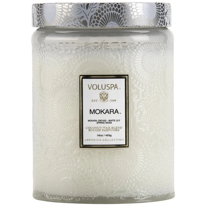 Voluspa Large Glass Jar Candle Mokara 16 oz