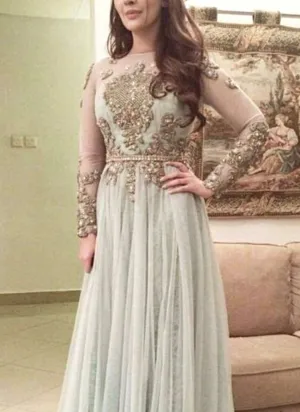 Wedding Party Maxi Pistachio Green Color Model # W886