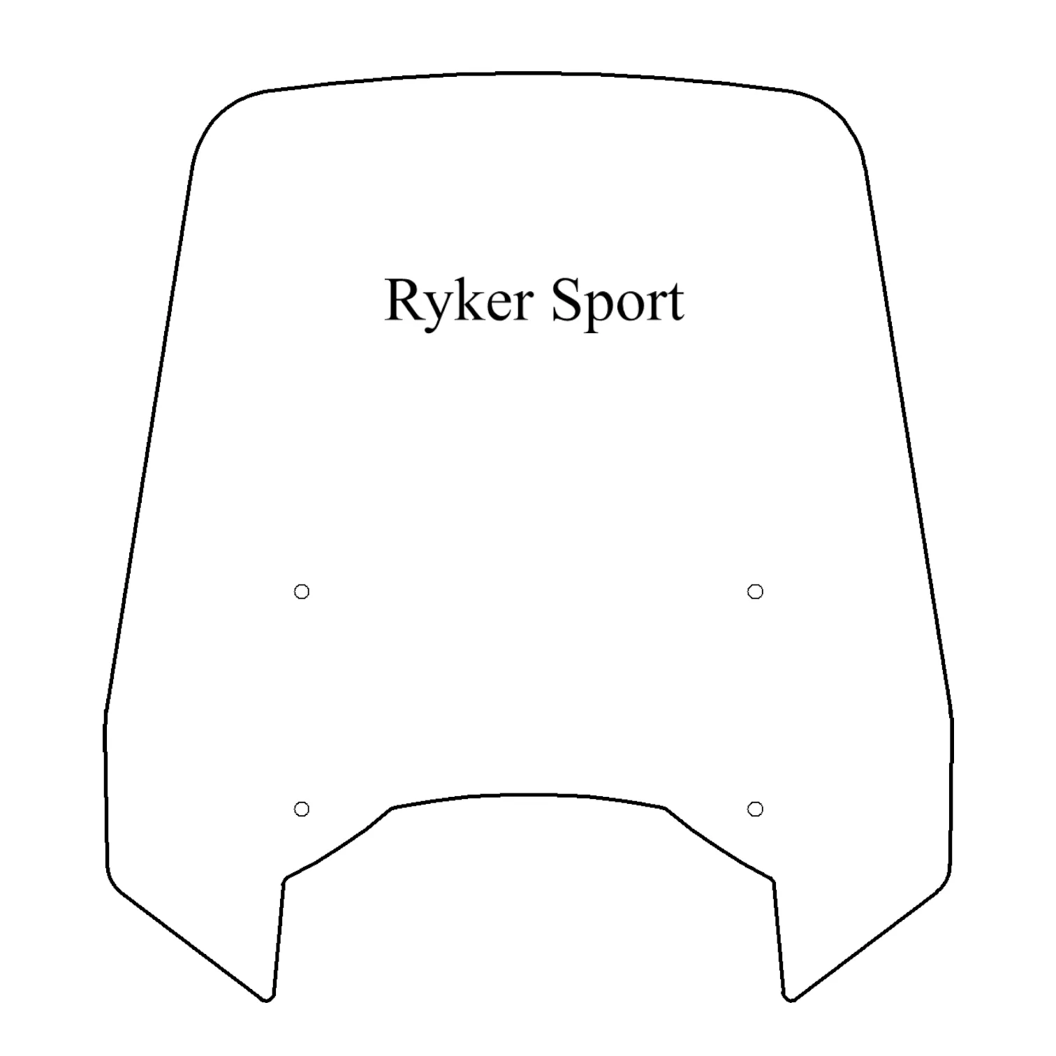 Windshield ONLY - Replacement Windshield for Madstad System for Can-Am Ryker Sport
