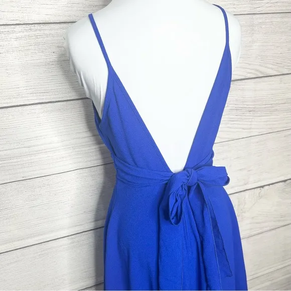 Windsor Blue V-Neck Open Back Mini Party Dress Size Medium