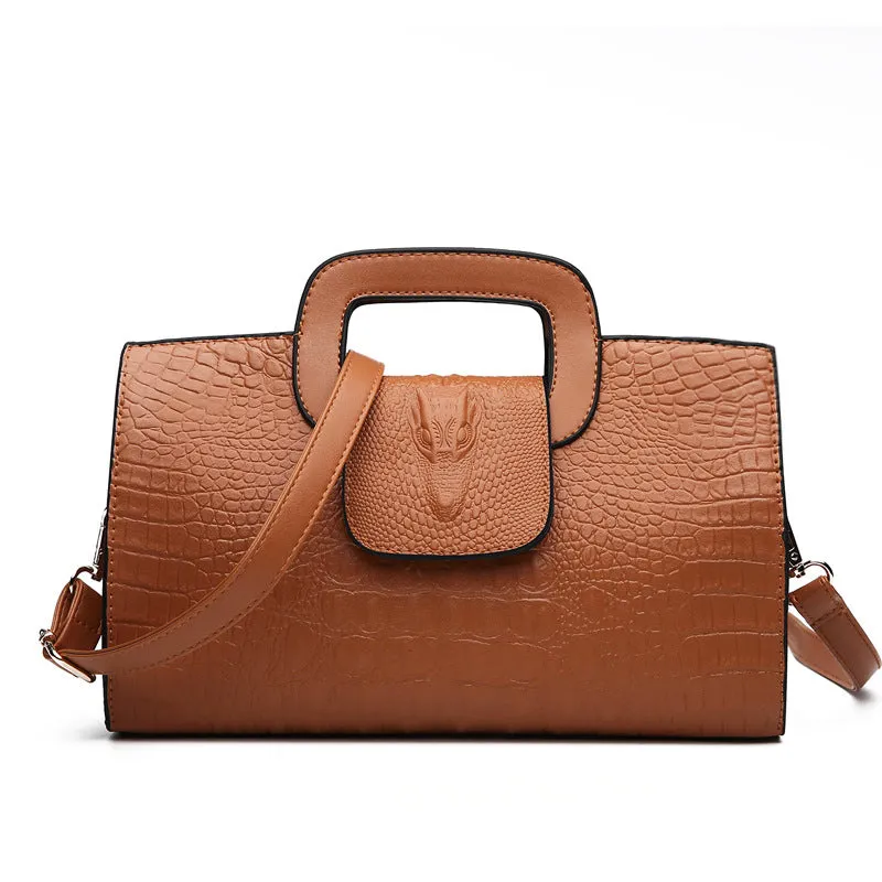 Women's Alligator Print Fashion Crocodile Pattern Retro Crossbody Bags