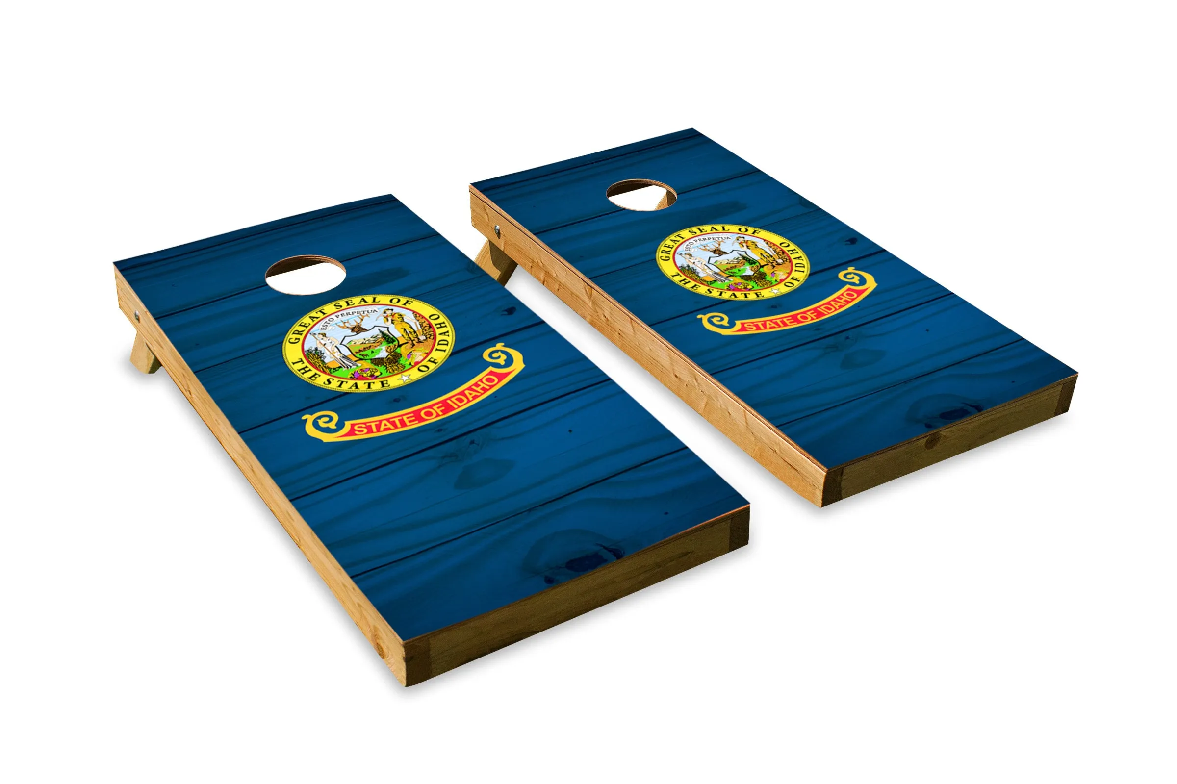 Wood Grain Idaho State Flag