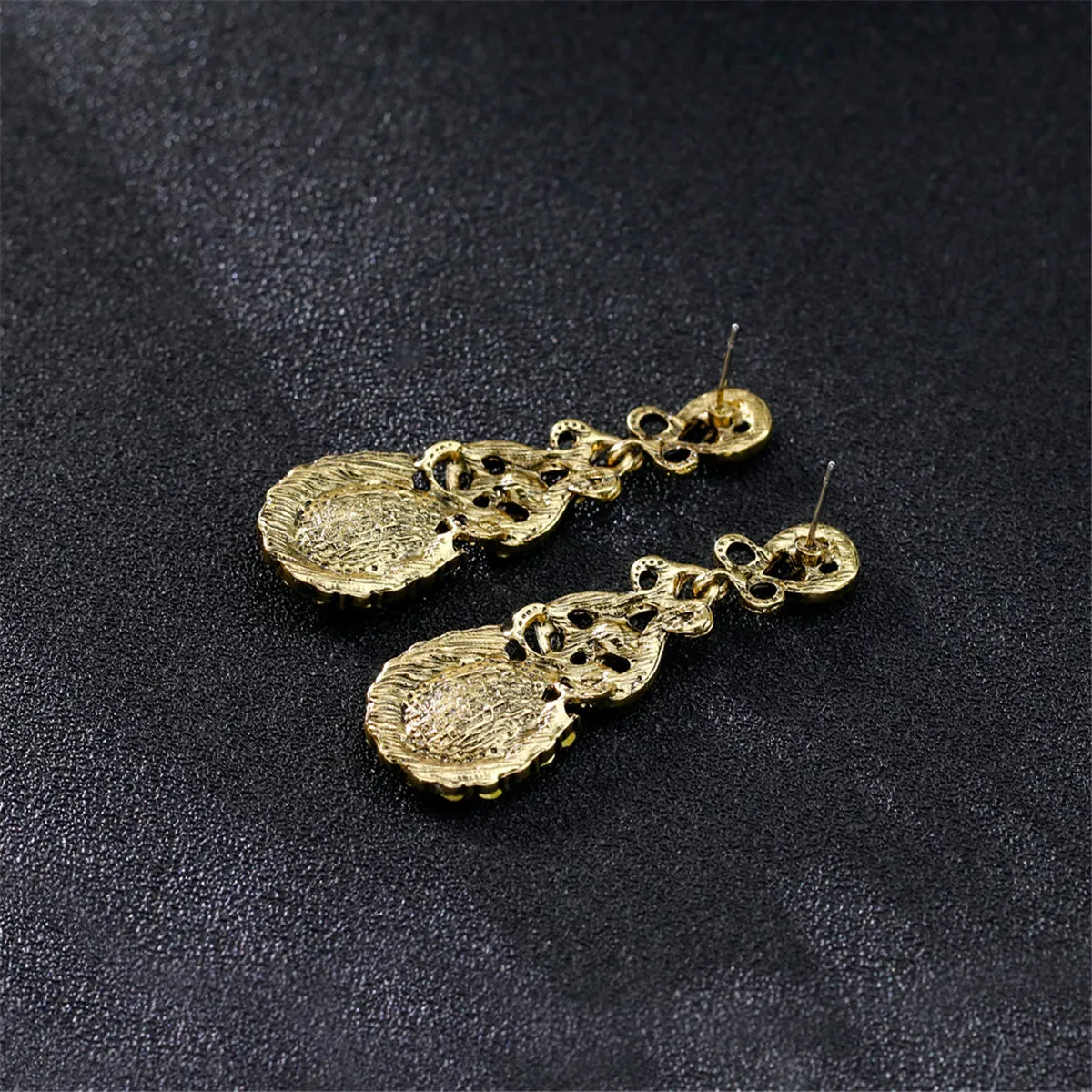 Yellow Crystal & Cubic Zirconia Botany Drop Earrings