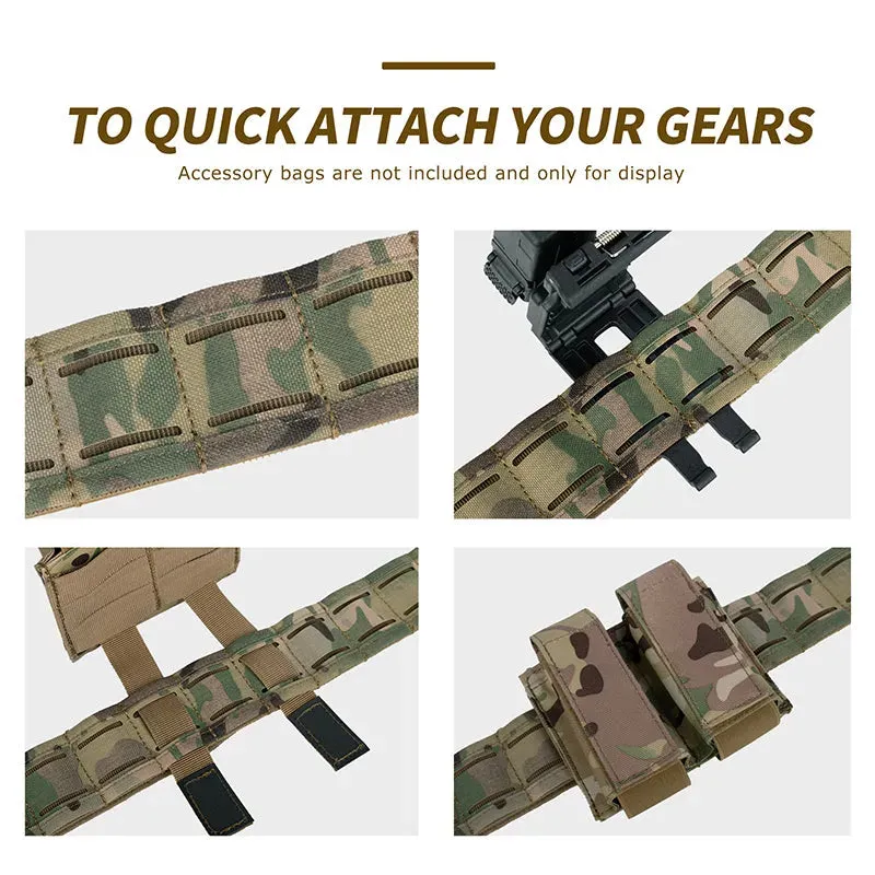 YKD-2313 YAKEDA Multifunctional 3-in-1 Waistband Set PALS Laser System Outdoor Tactical Belt Waistband