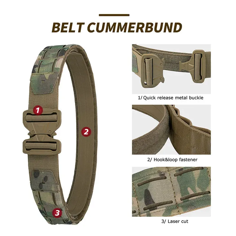 YKD-2313 YAKEDA Multifunctional 3-in-1 Waistband Set PALS Laser System Outdoor Tactical Belt Waistband