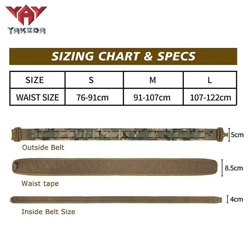 YKD-2313 YAKEDA Multifunctional 3-in-1 Waistband Set PALS Laser System Outdoor Tactical Belt Waistband