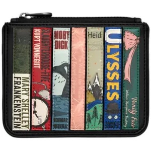 Yoshi Vegan Leather Bookworm Black Zip Top Purse