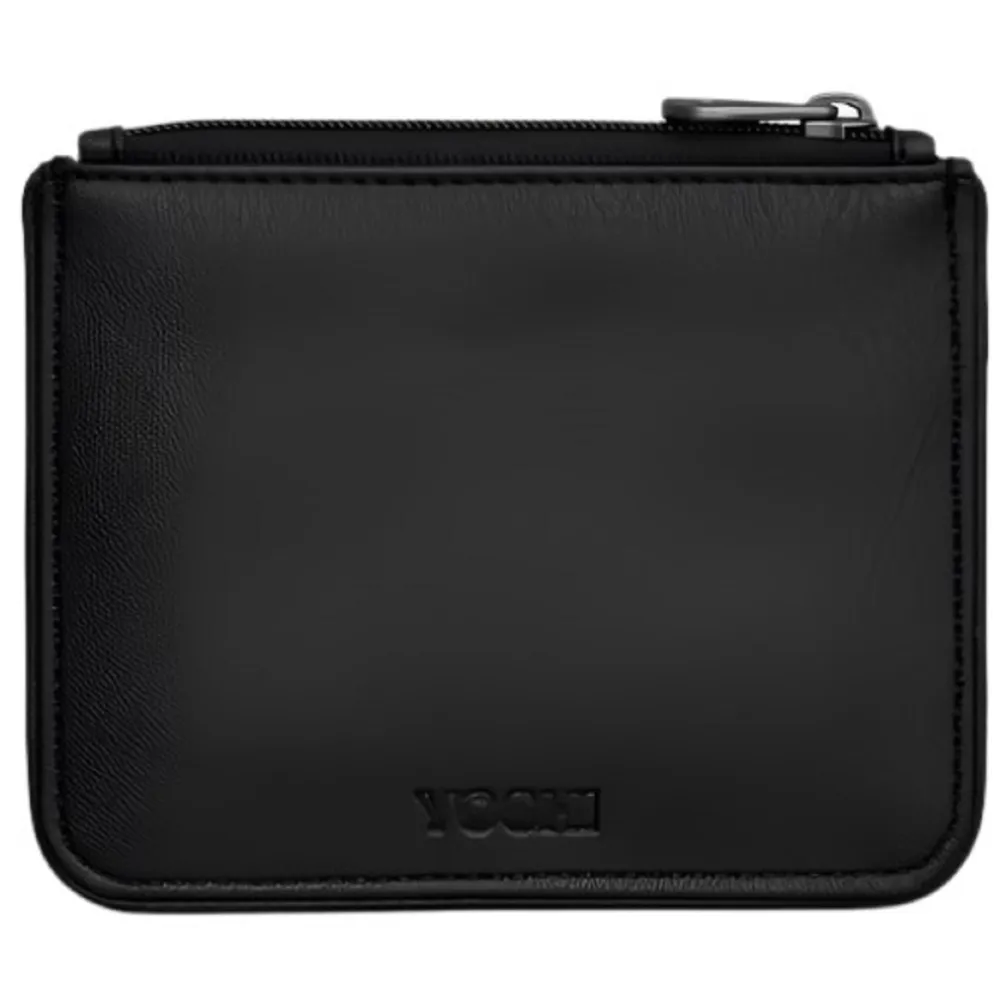 Yoshi Vegan Leather Bookworm Black Zip Top Purse
