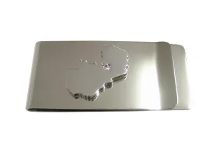 Zambia Map Shape Pendant Money Clip